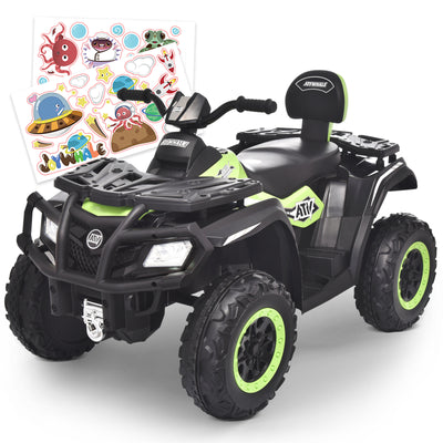 Joywhale 12V 2 Seater Kids Ride on ATV Battery Powered Electric Quad for Kids Ages 3-8, with DIY Sticker, 7AH Battery, Rear Pedal& Backrest, DP-A20C