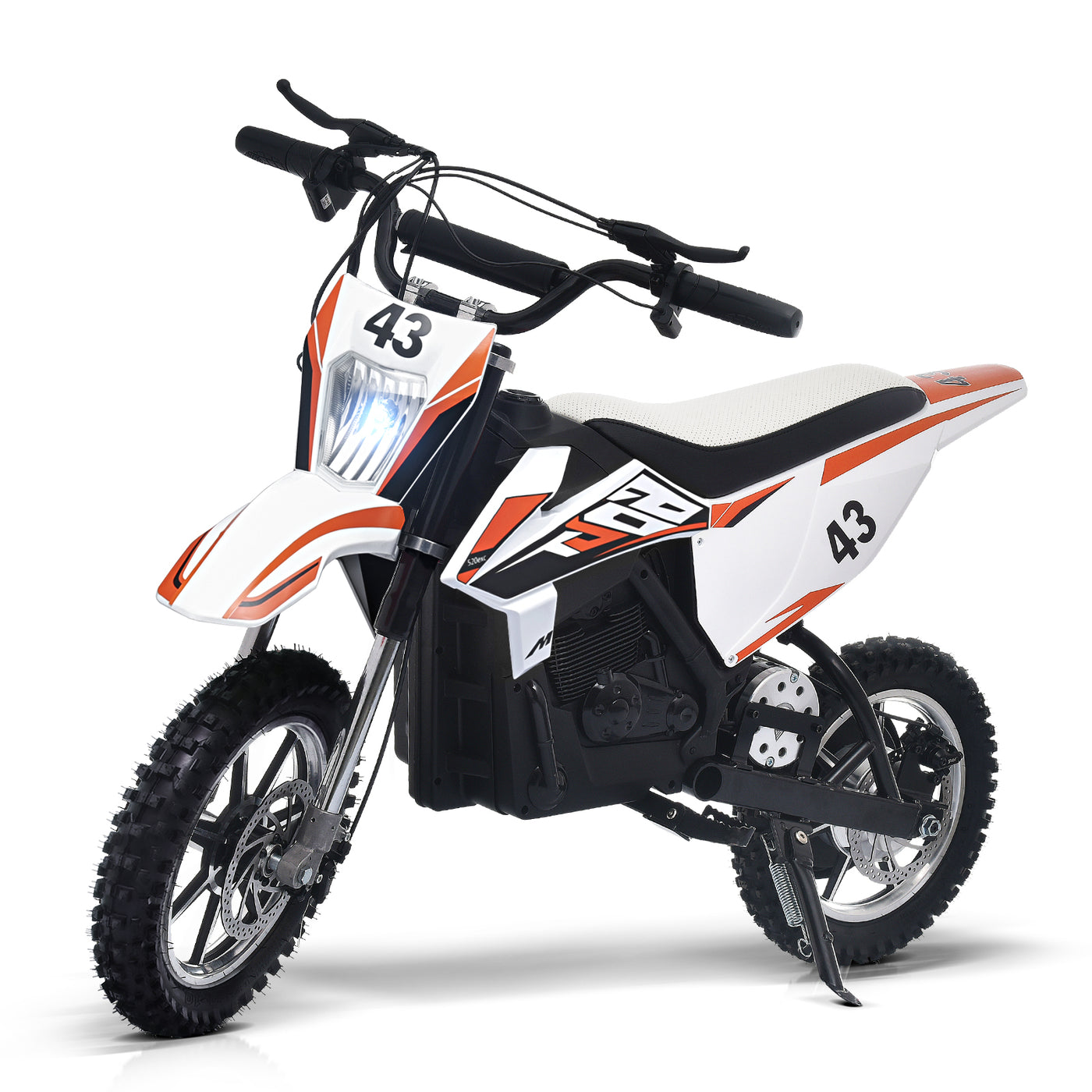 Blitzshark 36V Kids Electric Dirt Bike Off-Road Bike Motocross Powerful Motorcycle for Kids, with 15.5MPH Fast Speed, Rubber Tires, Twist Grip Throttle, Metal Suspension, Leather Seat, SRK-MC20