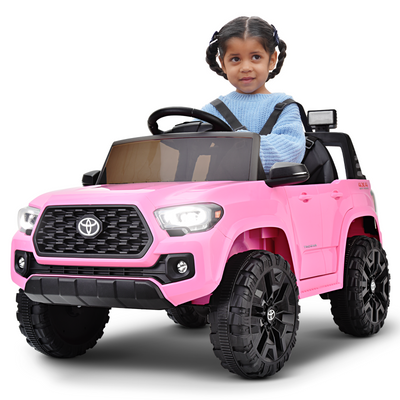 Blitzshark 12V Kids Ride on Car Licensed Toyota Tacoma Battery Powered Motorized Electric Vehicle, with Remote Control, Digital Display, Spring Suspension, Storage Space, Music &FM