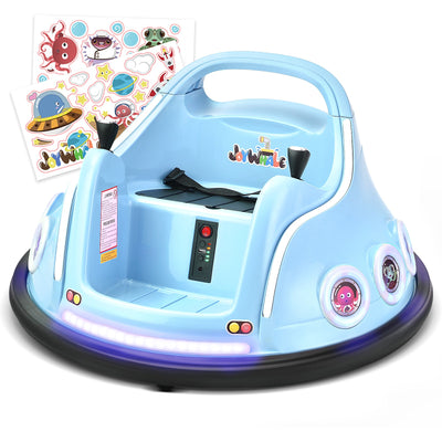 Joywhale 12V Kids Ride on Bumper Car, with 2.4G Remote Control, Exquisite DIY Sticker, Breathing lights, DP-010