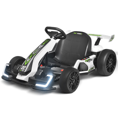 Blitzshark 24V Kids Go Kart 300W Powerful Electric Pedal Go Kart, with 2X150W Strong Motors, Drift/Sports Mode, EVA Tires, Length Adjustment, Blue