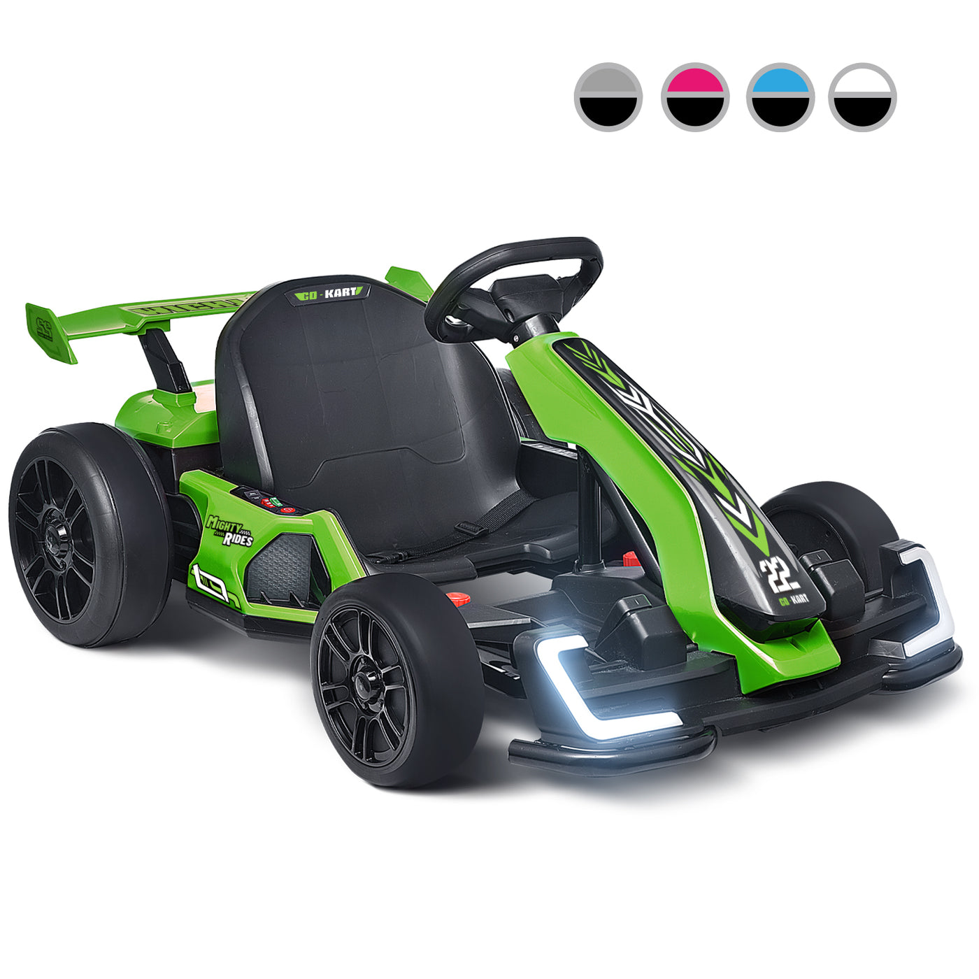 MAGYCAT 24V Kids Go Kart 300W Powerful Electric Pedal Go Kart, with 2X150W Strong Motors, Drift/Sports Mode, EVA Tires, Length Adjustment