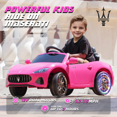 MAGYCAT 12V Maserati Kids Ride on Car Battery Powered Maserati Ride on Toy with Remote Control