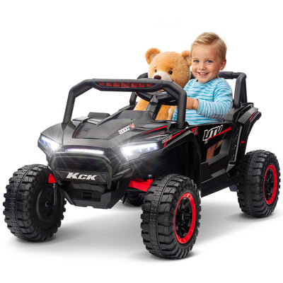 Joywhale 24V Kids Ride on UTV Car 4WD Off-Road Electric Vehicle with Remote Control, 7AH Big Battery Powered Kids Electric Car, 19" Spacious Seat, 3.7 MPH Max Speed, 4 Shock Absorbers, Music, Pink