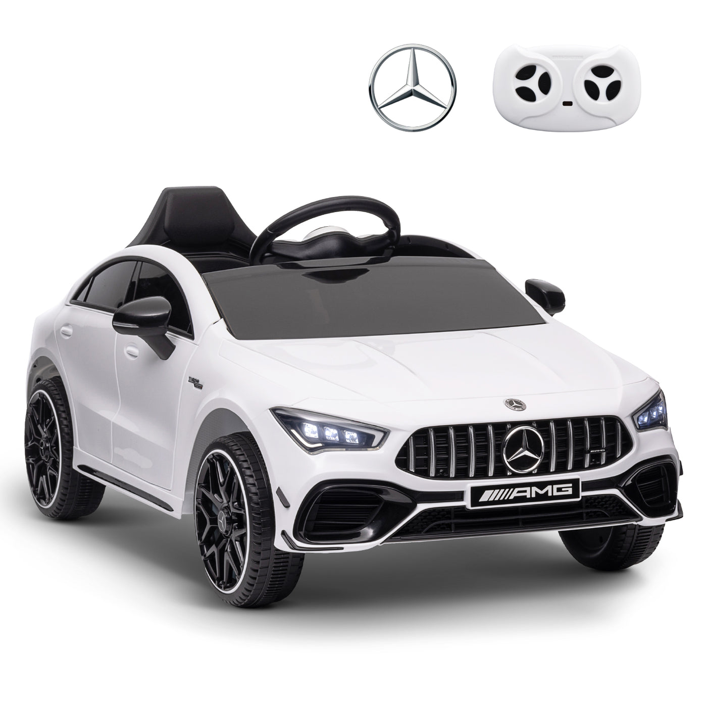 MAGYCAT 12V Kids Ride on Car Mercedes-Benz Electric Car for Kids 7AH Big Battery Powered Toy Car with 2.4G Remote Control, Swing Function, 4-Wheel Suspension, Music