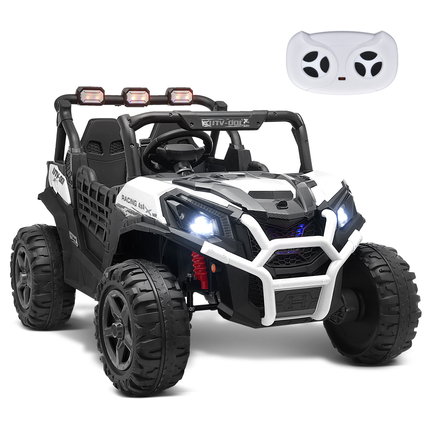 MAGYCAT 24V 2 Seater Kids Ride on UTV Car 2WD/ 4WD Switchable Off-Road Electric Vehicle, with 800W Ultra Powerful Motors, 4.3 MPH Max Speed, 7AH Battery, Spring Suspension, 2.4G Remote, Music