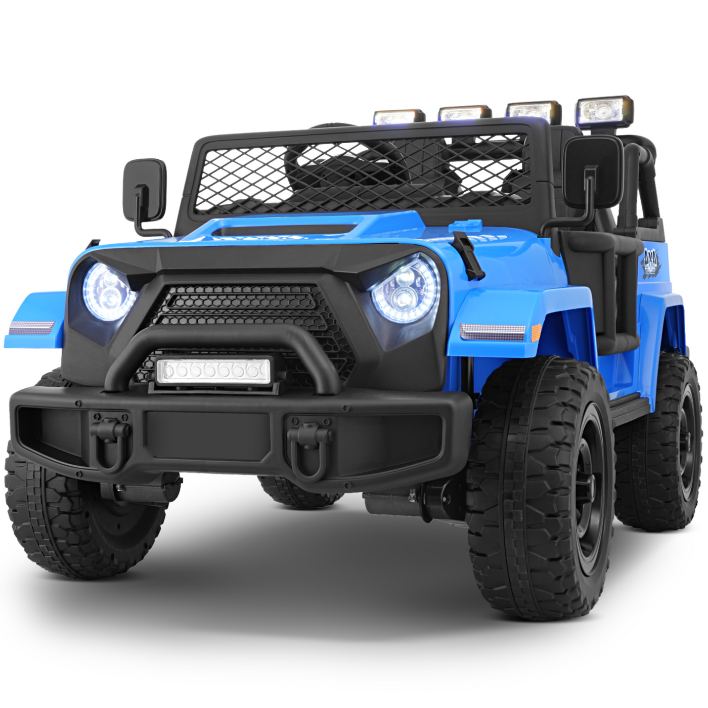 12V 2 Seater Kids Ride on Truck 4X4 Off-Road Electric Car, with 200W Powerful Motors, 2.4G Remote Control, Suspension, Music & Headlights, 10AH Big Battery Powered Motorized Toy Car