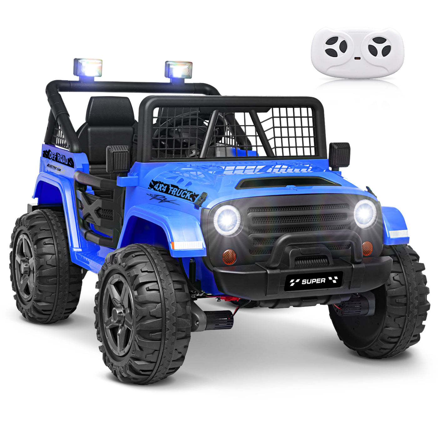 MAGYCAT 24V 2 Seater Kids Ride on Truck 2WD/ 4WD Switchable Off-Road Electric Car, with 800W Strong Engine, 5 MPH Max Speed, 7AH Big Battery, 2.4G Remote Control, Suspension, Music & Headlights