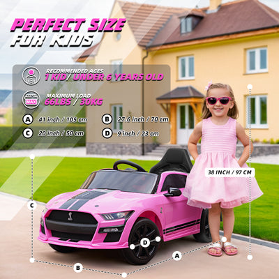 MAGYCAT 12V Kids Ride on Car Ford Mustang Electric Vehicle for Kids 7AH Big Battery Powered Car