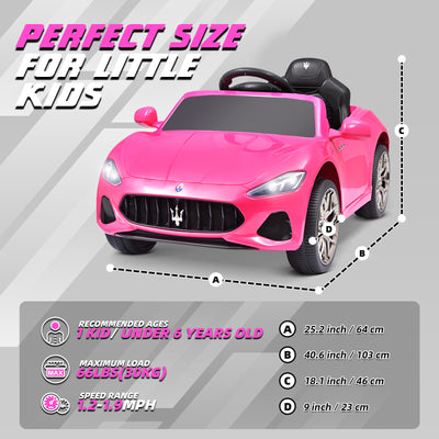 MAGYCAT 12V Maserati Kids Ride on Car Battery Powered Maserati Ride on Toy with Remote Control