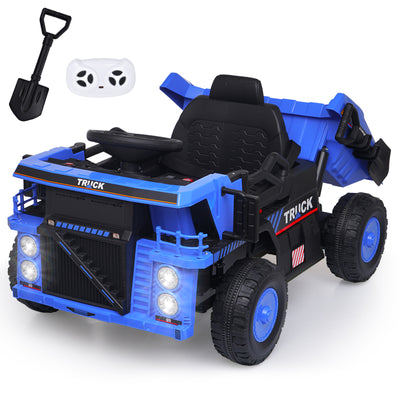 Joywhale 12V Ride on Dump Truck for Kids, Electric Cars with Remote Control, 7AH Big Battery Powered Car, with Electric Dump Bed and Shovel, Music, Ride on Construction Vehicles for Kids 3-6